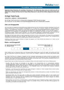 HI-High Yield-Fonds Wesentliche Anlegerinformation - Helaba