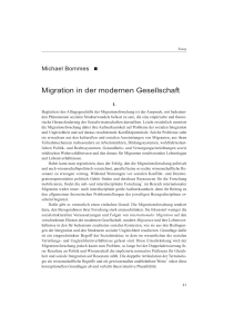 Migration in der modernen Gesellschaft