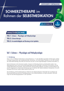 SCHMERZTHERAPIE im Rahmen der SELBSTMEDIKATION