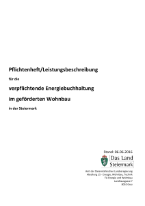 Pflichtenheft/Leistungebeschreibung - Technik Steiermark