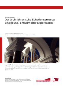 Der architektonische Schaffensprozess: Eingebung