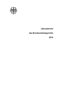 Jahresbericht des Bundesarbeitsgerichts 2010