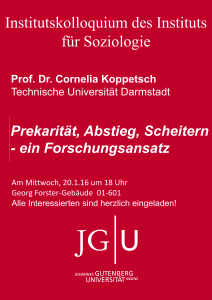 Prof. Dr. Cornelia Koppetsch - Institut für Soziologie (Uni Mainz)