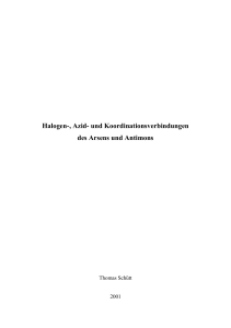 Halogen-, Azid - Elektronische Hochschulschriften der LMU München