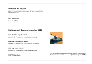 Diplomarbeit Sommersemester 2006 - Lehrstuhl für Planungstheorie