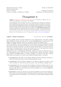 Übungsblatt 6 - Institut für Informatik - Humboldt