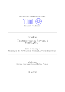 Theoretische Physik 1 Mechanik - TUM