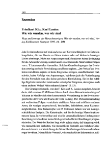 Rezension Friedhart Klix, Karl Lanins: Wie wir wurden, wer wir sind