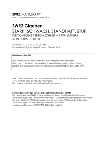 SWR2 Glauben STARK, SCHWACH, STANDHAFT, STUR