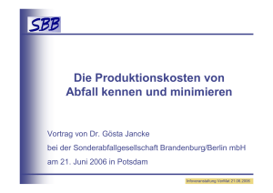 Dr. Gösta Jancke - SBB Sonderabfallgesellschaft Brandenburg