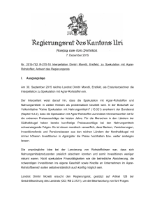 LA.2015-0739 I. Antwort des Regierungsrats