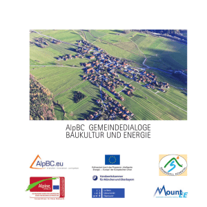 AlpBC GEMEINDEDIALOGE BAUKULTUR UND
