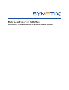 Bulk-Inspektion von Tabletten