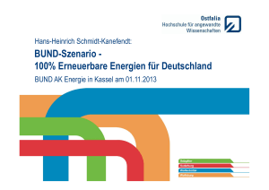 BUND-Szenario - 100% Erneuerbare Energien für Deutschland