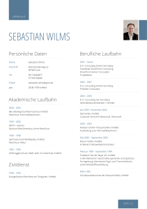 Lebenslauf Sebastian Wilms - SharePoint Forum Stuttgart