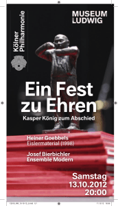 Ein Fest zu Ehren - Kölner Philharmonie