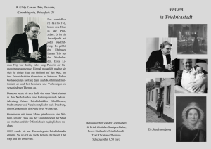 Frauen in Friedrichstadt - Gesellschaft f&uuml;r Friedrichst&auml;dter