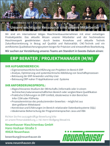 erp berater / projektmanager (m/w)