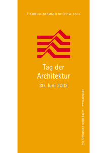 Tag der Architektur - Architektenkammer Niedersachsen