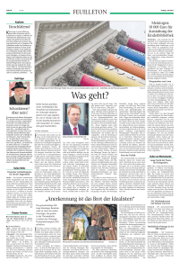 Tageblatt 01.07.2011 Ehrung Stiftung