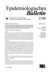 Epidemiologisches Bulletin 27/99