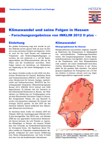 Klimawandel und seine Folgen in Hessen