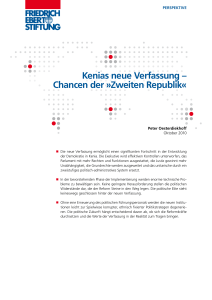 Kenias neue Verfassung - Bibliothek der Friedrich-Ebert