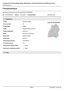 Firstständerhaus - Datenbank Bauforschung