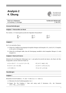 Analysis 2 4. Übung - TU Darmstadt/Mathematik