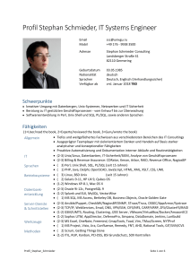 Profil Stephan Schmieder, IT Systems Engineer