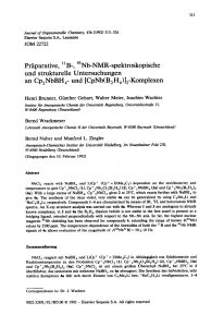 Prgparative, l1 B-, 93Nb-NMR-spektroskopische und strukturelle