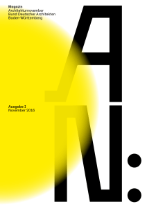 Ausgabe I November 2016 Architekturnovember Bund Deutscher