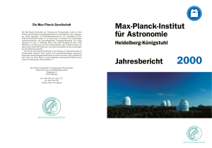 MPIA Jahresbericht 2000 - Max-Planck