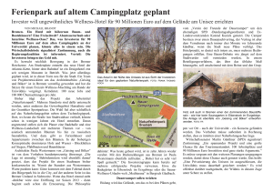 Ferienpark auf altem Campingplatz geplant - Chronik Horn-Lehe