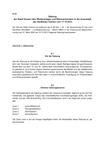 Satzung &uuml;ber Werbeanlagen und Warenautomaten