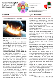 Heilsarmee Burgdorf Infobrief 4/12 Dezember