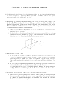 ¨Ubungsblatt 9 für “Diskrete und geometrische Algorithmen” 1