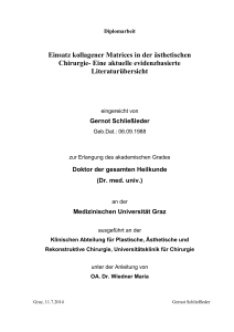 Einsatz kollagener Matrices in der &auml;sthetischen Chirurgie
