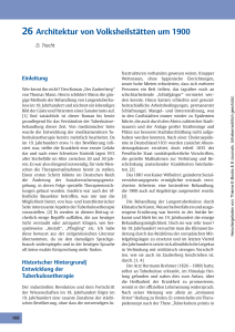 26 Architektur von Volksheilst&auml;tten um 1900