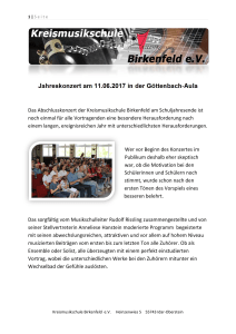 Jahreskonzert am 11.06.2017 in der Göttenbach‐Aula