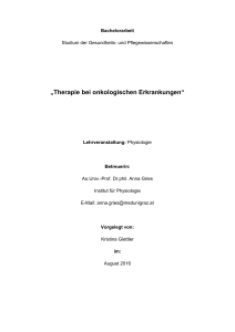 „Therapie bei onkologischen Erkrankungen“