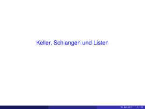 Keller, Schlangen und Listen