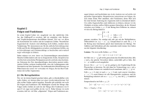 Kapitel 2 Folgen und Funktionen