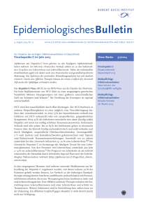 Epidemiologisches Bulletin 31/2014