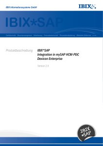 IBIX Produktbeschreibung IBIX*SAP