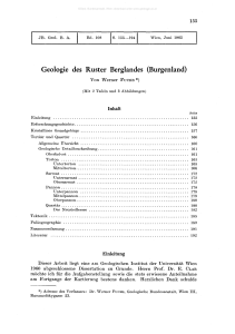 Geologie des Rüster Berglandes (Burgenland)