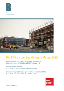 Die BFH an der Bau+Energie Messe 2015