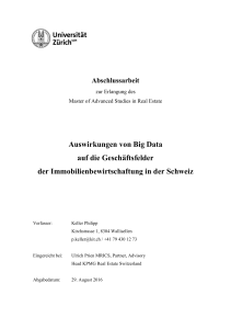Auswirkungen von Big Data auf die Gesch&auml;ftsfelder der