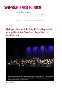 Bridges: Das multikulturelle Musikprojekt mit geflüchteten Musikern
