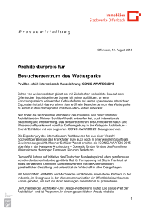Architekturpreis für Besucherzentrum des Wetterparks
